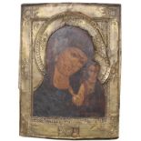 Exhibited 19th C Russian Icon, Kazan Mother of God