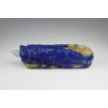 19th C. Chinese Carved Lapis Lazuli Snuff Bottle