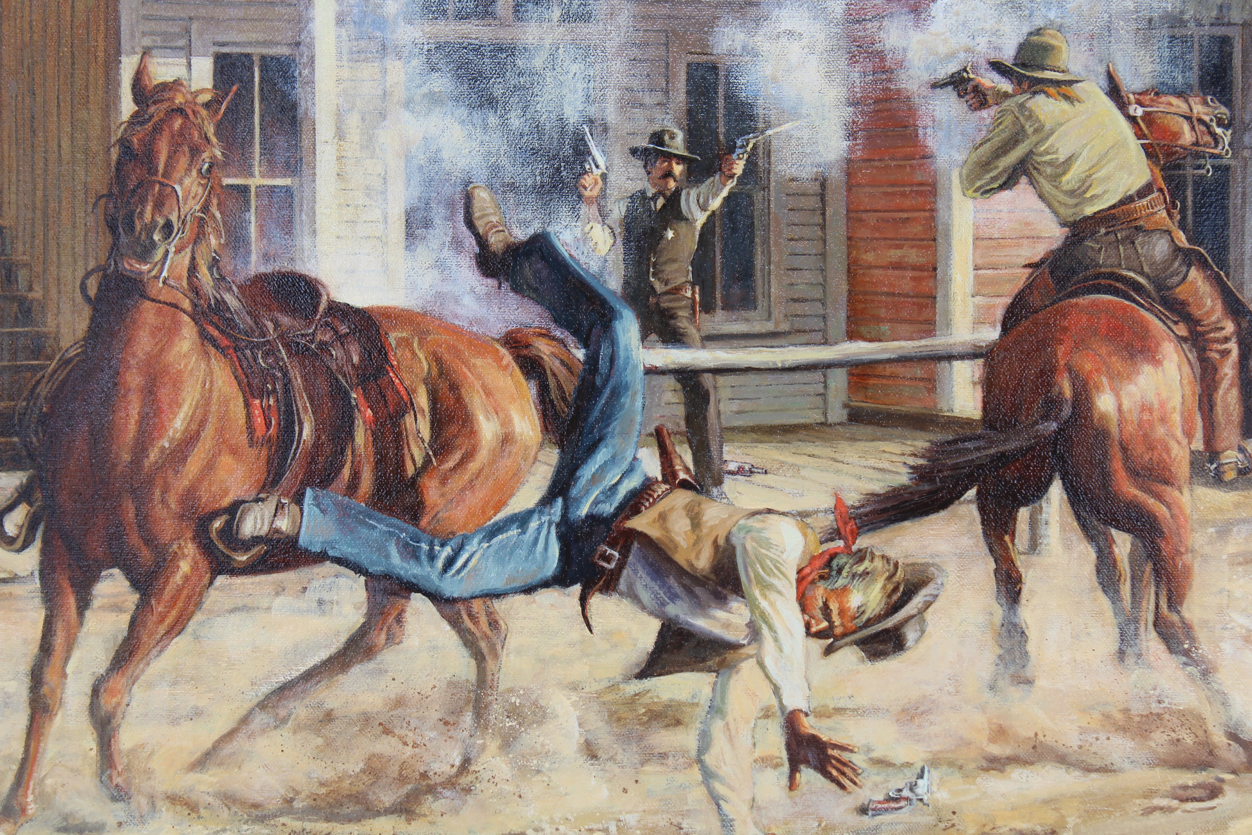 David K. Stone (1922 - 2001) "The Shootout" - Image 2 of 6