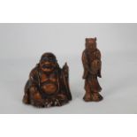 (2) Antique Chinese Wood Figural Carvings