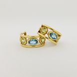 14K Gold Multi-Stone Earrings