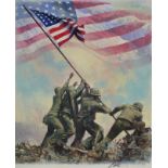 Dennis Lyall (B. 1946) Flag Raised at Iwo Jima