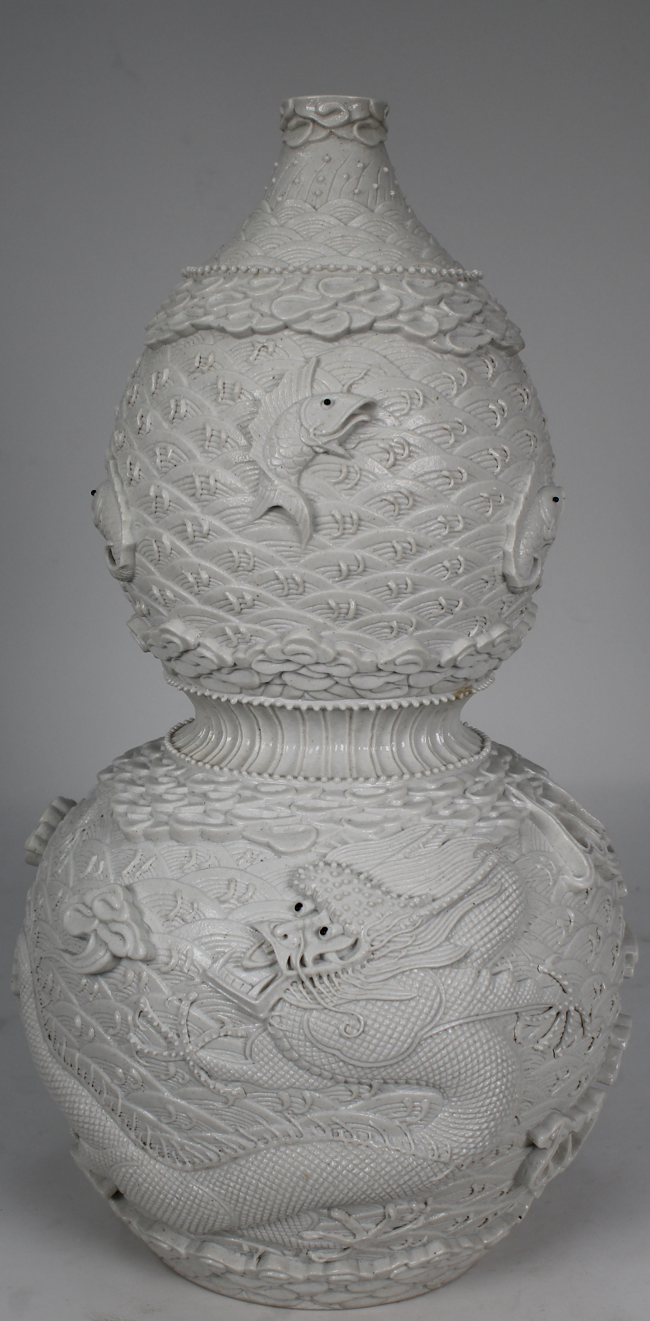 Signed, Chinese Double Gourd Porcelain Vase - Image 4 of 7