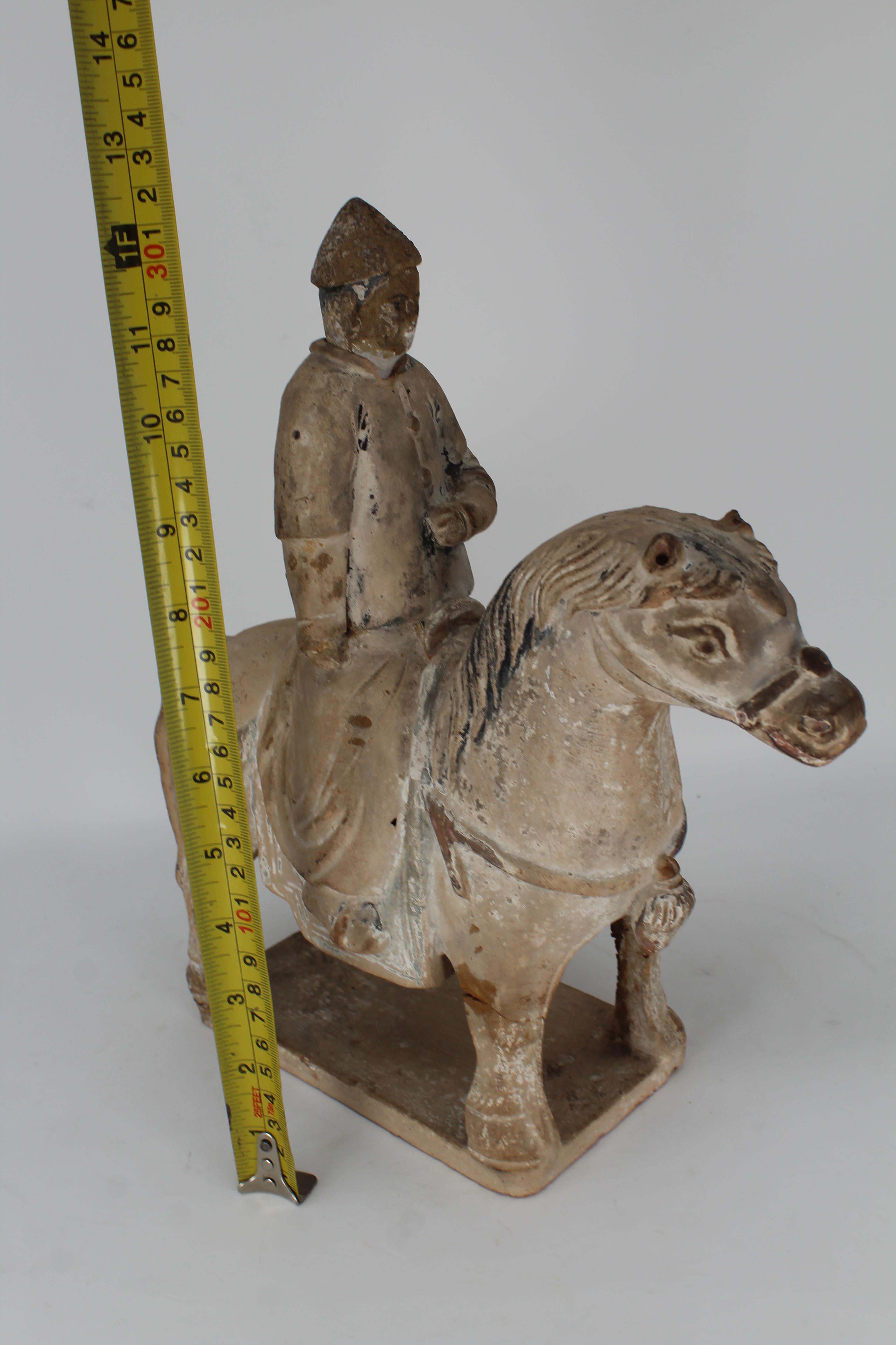 Chinese Tang Style Ceramic Rider and Horse - Image 6 of 6