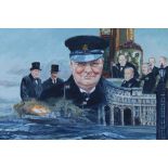 Brian Sanders (B. 1937) "Churchill, First Lord"