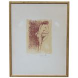 Salvador Dali (1904 - 1989) Nude Lithograph. Pencil signed and numbered (21/150) in lower portion.