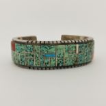 Julian Arviso Navajo Sterling & Turquoise Bracelet