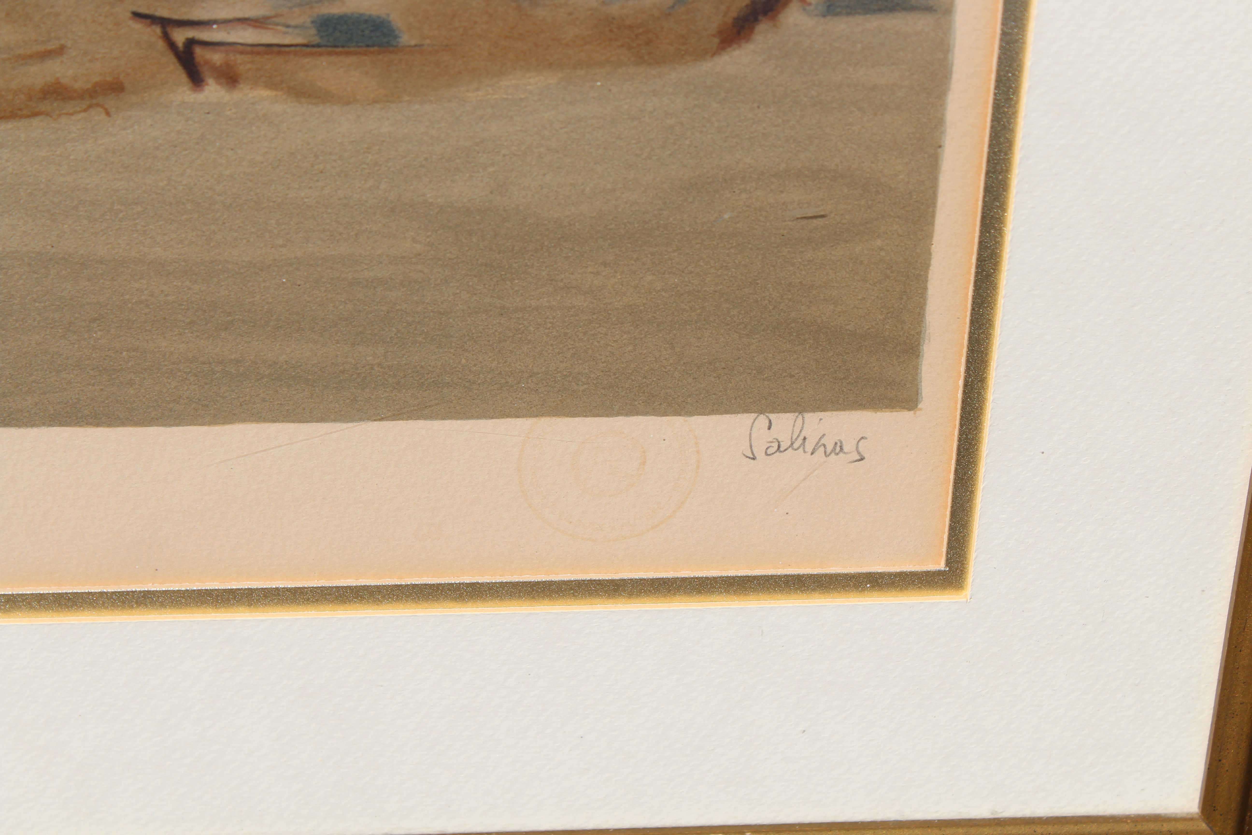 Salinas, Signed Lithograph of Figure in Bedroom. Pencil signed and numbered 502/1500 in lower - Image 2 of 4