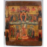 A Fine and Important Early Antique Russian Icon, 16th Century Pskov School. Tempera, gold leaf,