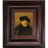 European School, Old Master Style Portrait of a Man. Possible indistinct signature lower right.