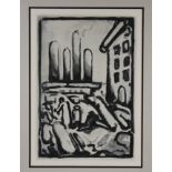 Georges Rouault (French, 1878-1951). Etching and aquatint. Titled "Christ au Fauborg", plate from "