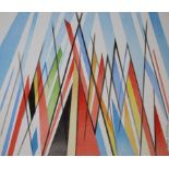 Erik Nitsche (Swiss, 1908 - 1998) "Graphic of Flags of United Nations" Signed lower right.