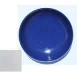 Chinese Deep Powder Blue Underglaze Dish, Incised Six-Character Qianlong Mark on bottom of dish.