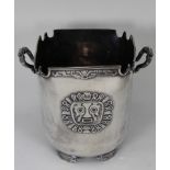 .925 Peruvian Sterling Silver Twin Handled Ice Bucket. Del Pilar Sterling Silver. Marked on