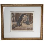 Hank Virgona (New York, 1929-2019) "Equal Justice For All" Etching. Pencil signed and titled in