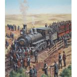 J. Craig Thorpe (American, B. 1948) "Oklahoma Locomotive" Signed lower right. Original Oil on Paper.