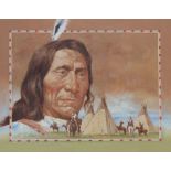 Hodges Soileau (American, B. 1943) "Red Cloud" Signed lower middle. Original Oil painting on