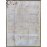 Original 1461 Italian Florentine Document. Signed Nic(colo) Panighini / 1461 30 Mag.o (May 30, 1461)