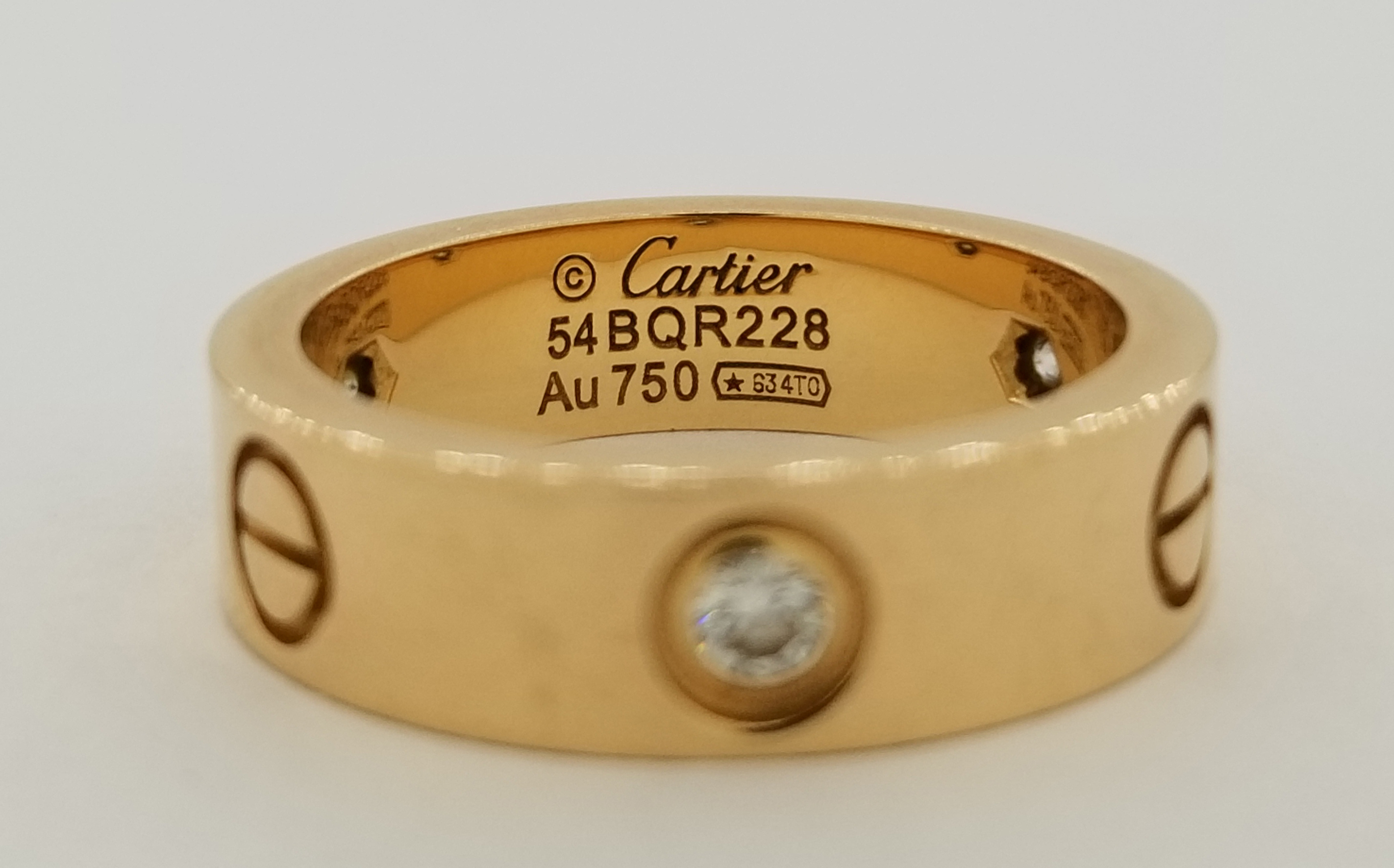 Cartier 18K Gold Diamond LOVE Ring - Image 5 of 5