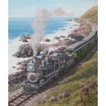 J. Craig Thorpe (American, B. 1948) "Hawaii Locomotive" Signed lower right. Original Oil painting on