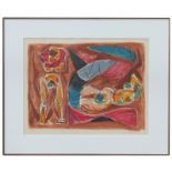 Andre Masson (Connecticut / France, Spain, 1896 - 1987) Pencil Signed Lithograph. Pencil signed