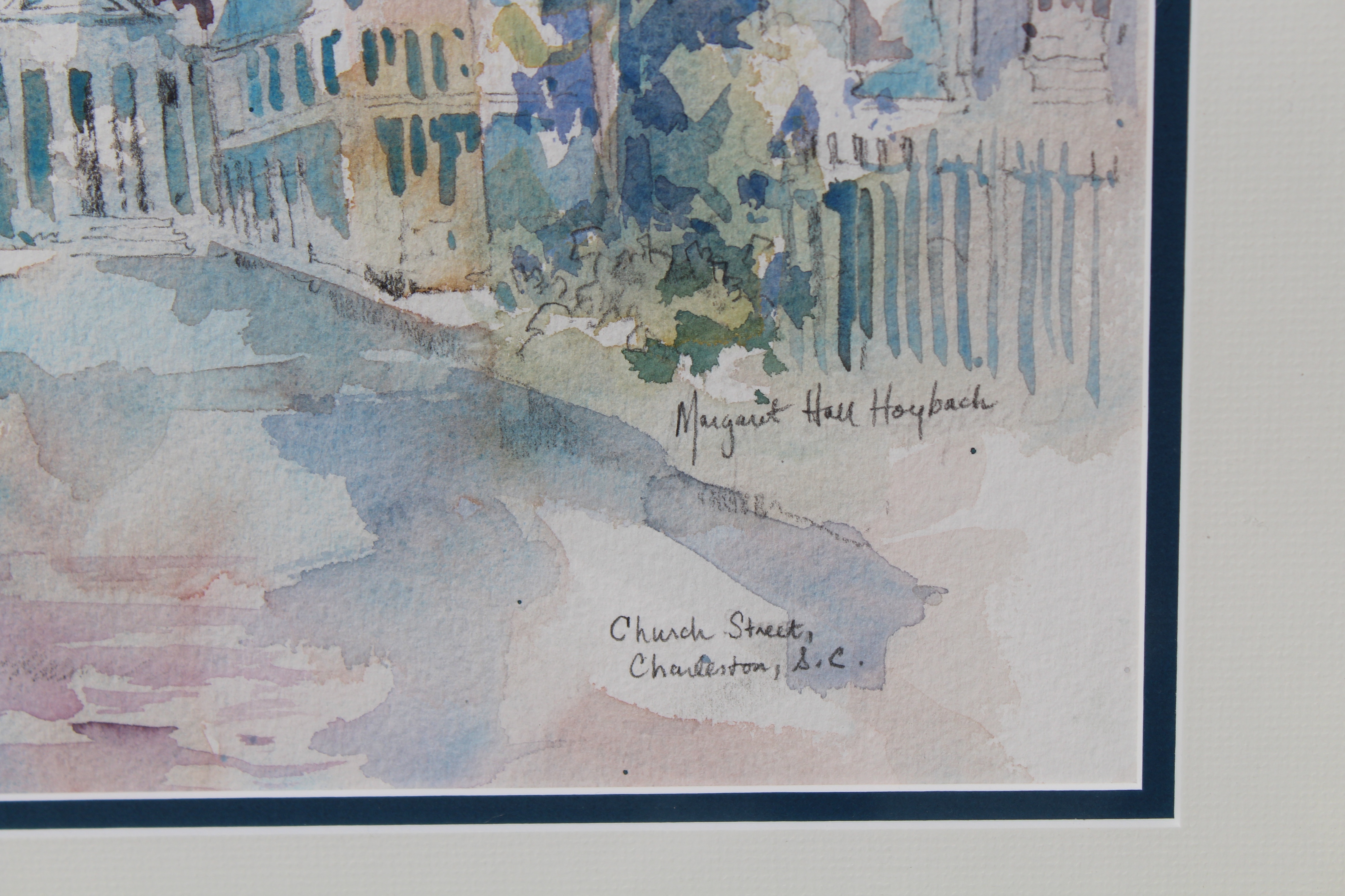 Margaret Hall Hoybach (District of COlumbia, South Carolina, 20th Century) Watercolor of Church - Image 3 of 3