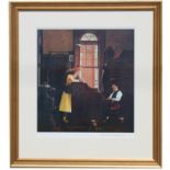 Norman Rockwell (1894 - 1978) "Marriage License" Pencil signed lithograph. Pencil signed lower
