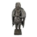 Jewish Rabbi Reading Torah, Bronze. Indistinctly signed and dated ('65) on base. Dimensions: 22.5
