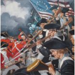 Jim Butcher (American, B. 1944) "American Victory At Yorktown" Signed lower right. Original Oil