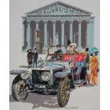 Barry Wilkinson (British, B. 1923) "Great Britain -- 1911 Rolls-Royce Silver Ghost" Signed lower