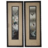 (2) Chinese Watercolor Paintings, Signed with Artist Seal. Watercolor on paper. Image sizes: 11 x