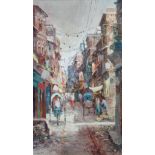 Oriental Signed Street Scene