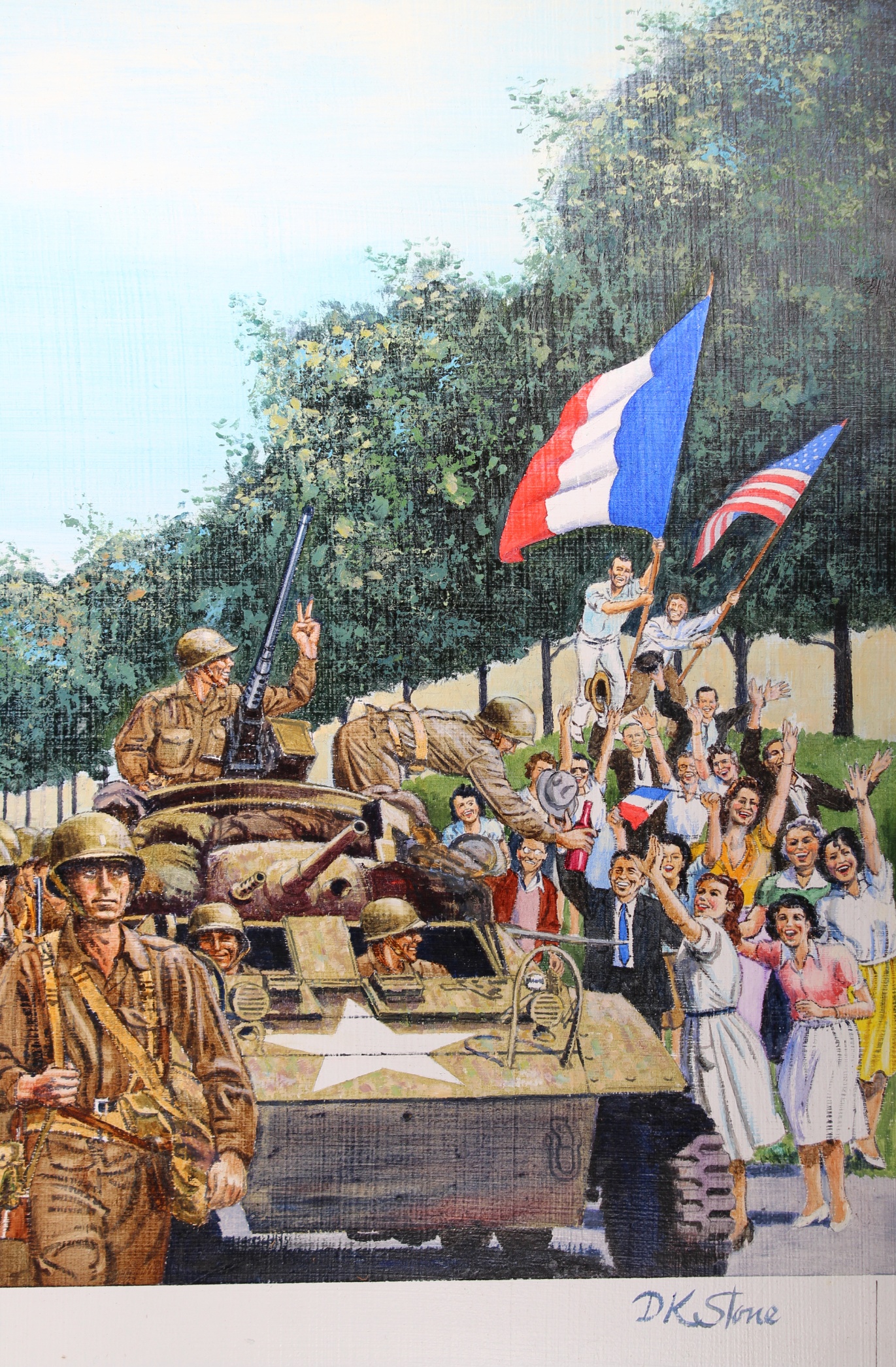 David K. Stone (1922 - 2001) "Liberation of Paris" - Image 4 of 7