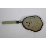 Chinese Apple-Green Jade Mirror