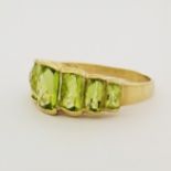 10K Gold Multi-Stone Peridot Ring