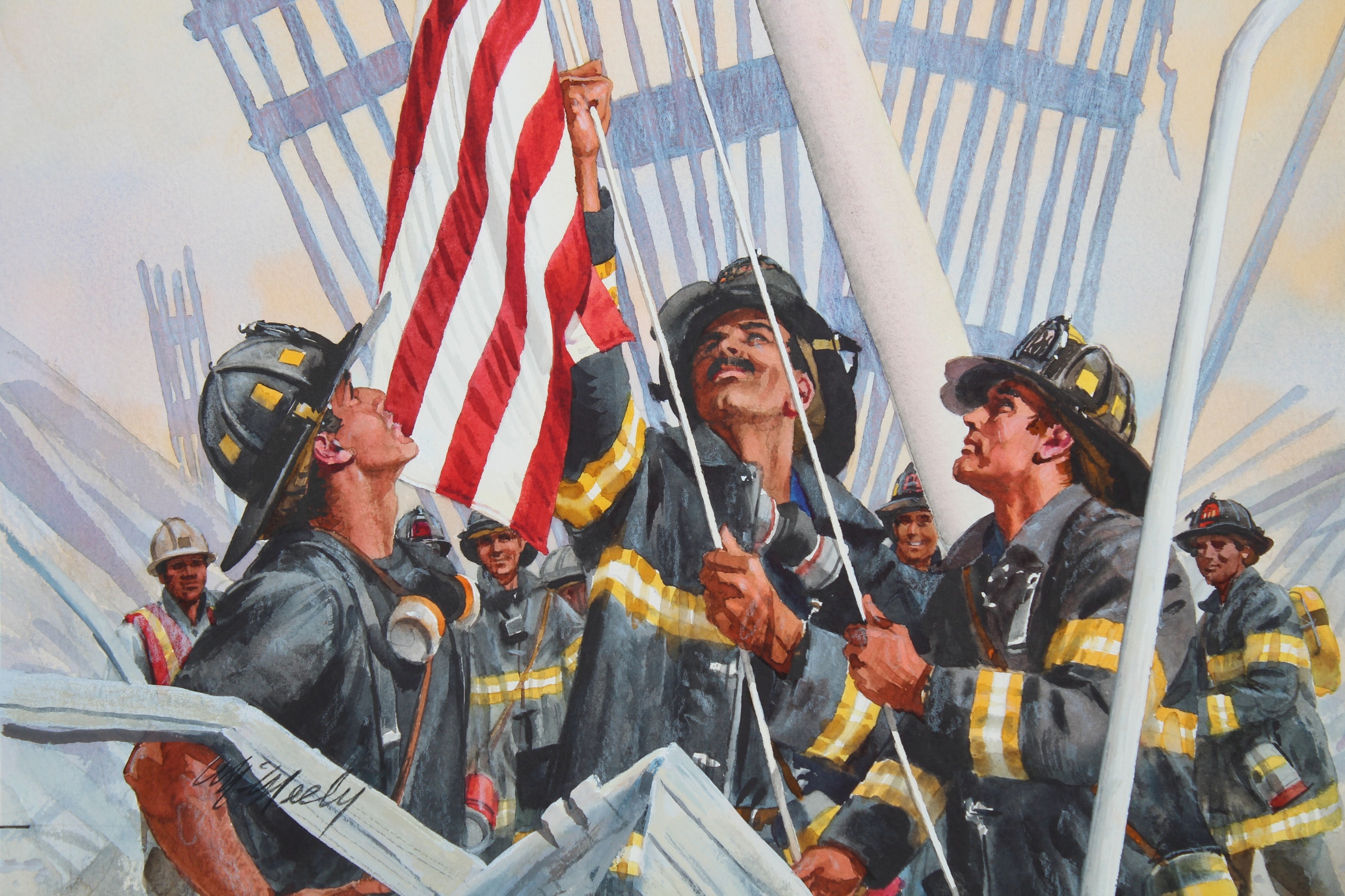 Tom McNeely (B. 1935) "9/11 Fireman" - Image 2 of 4