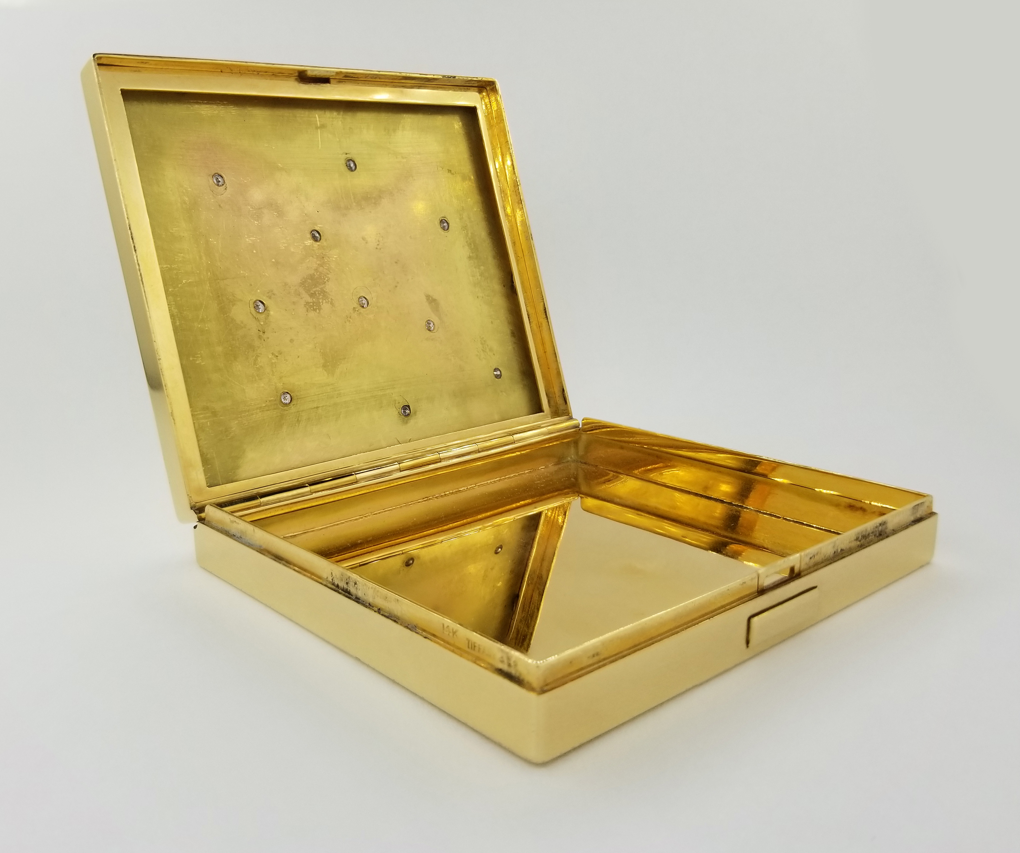 14K Gold Tiffany & Co. Diamond Floral Case - Image 3 of 7