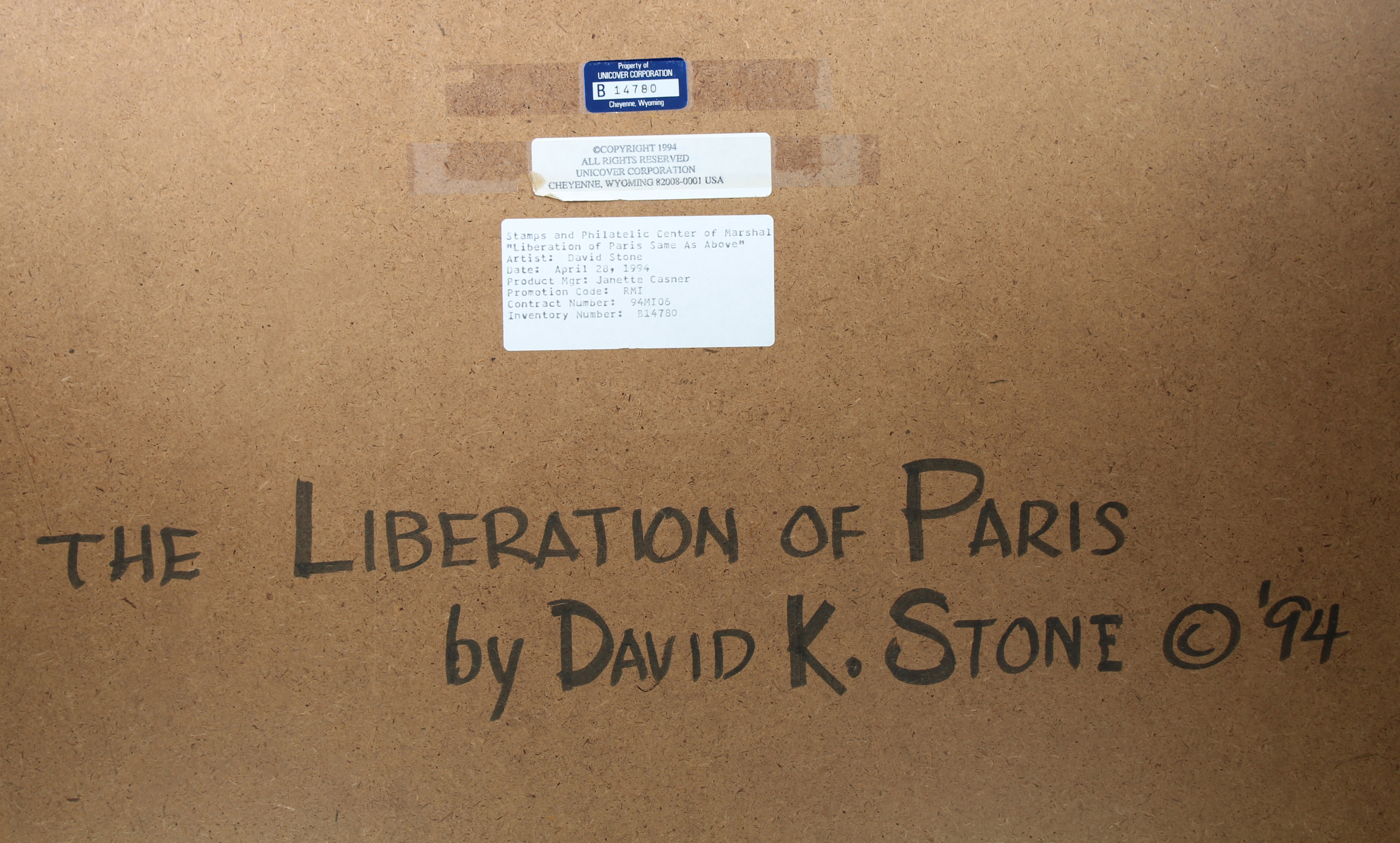 David K. Stone (1922 - 2001) "Liberation of Paris" - Image 6 of 7