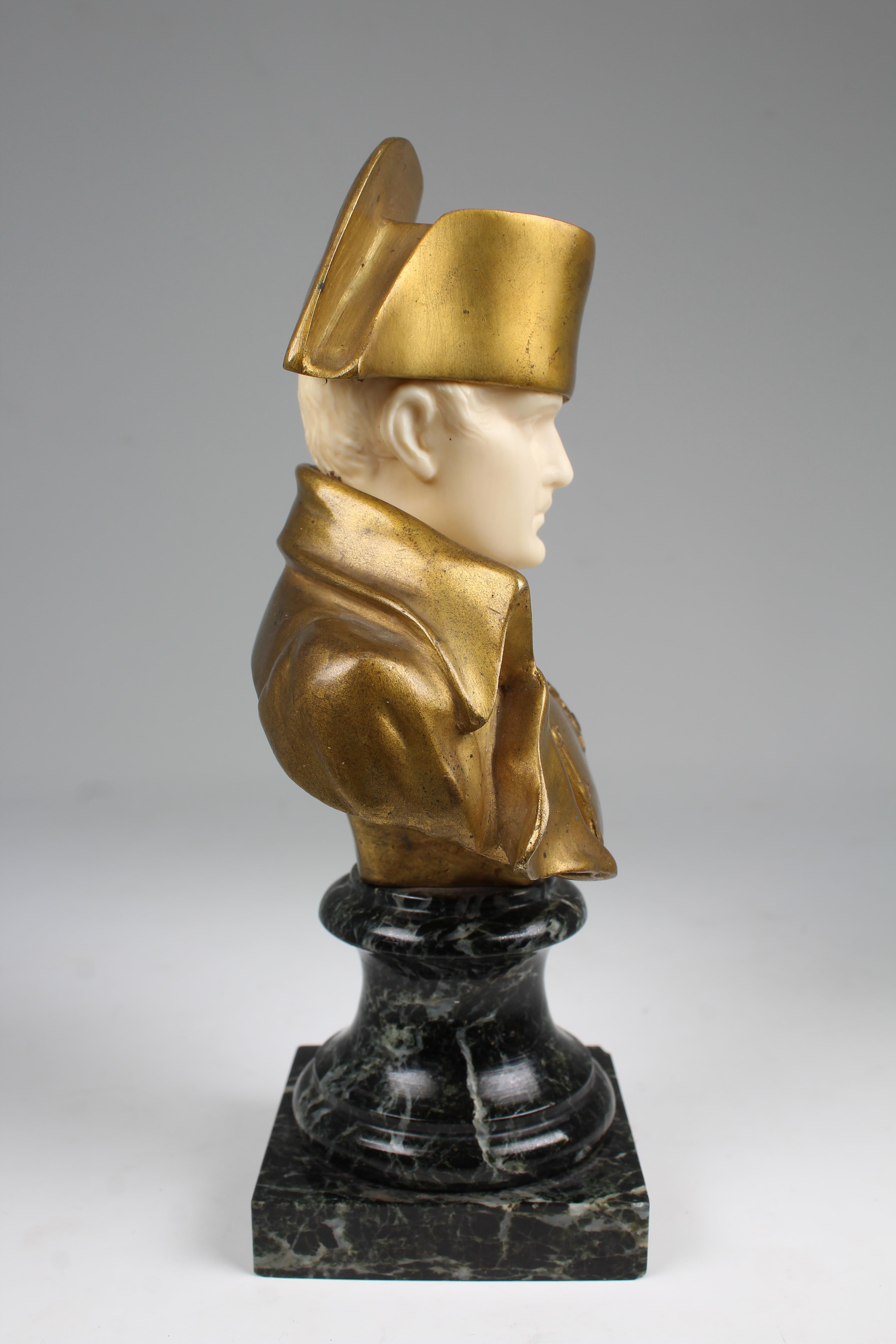 Canova, Gilt Bronze Naploean Bust on Marble Base - Image 3 of 10