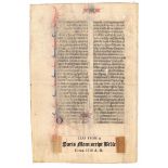 1310 AD Leaf From a Paris Manuscript Bible