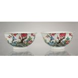 (2) Chinese Famille Rose Porcelain Bowls, Signed