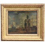 Old Master Italian Harbor Scene w/ Figures