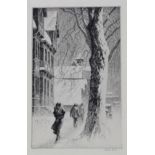 Martin Lewis (1881-1962) "Winter on White Street"