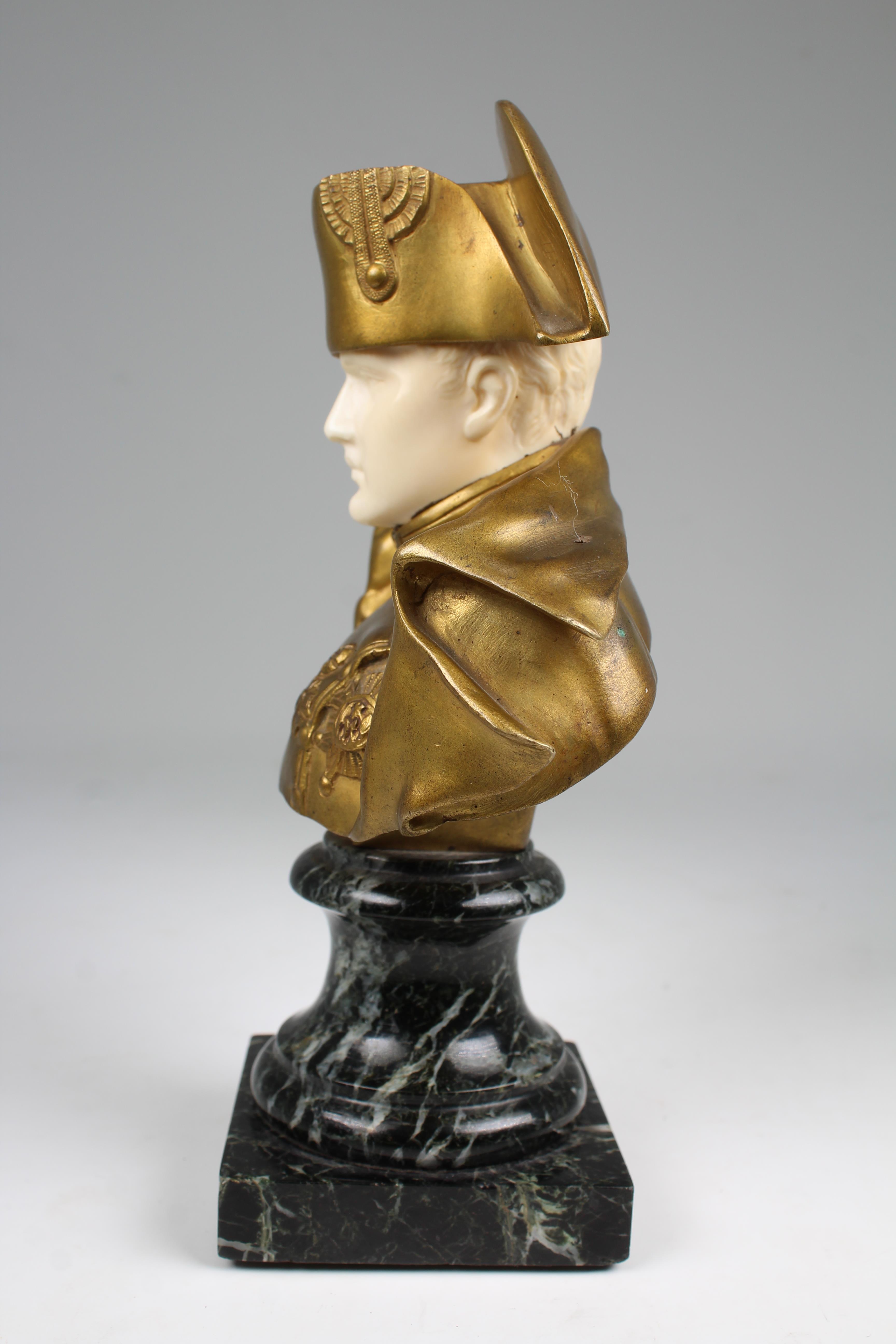 Canova, Gilt Bronze Naploean Bust on Marble Base - Image 6 of 10