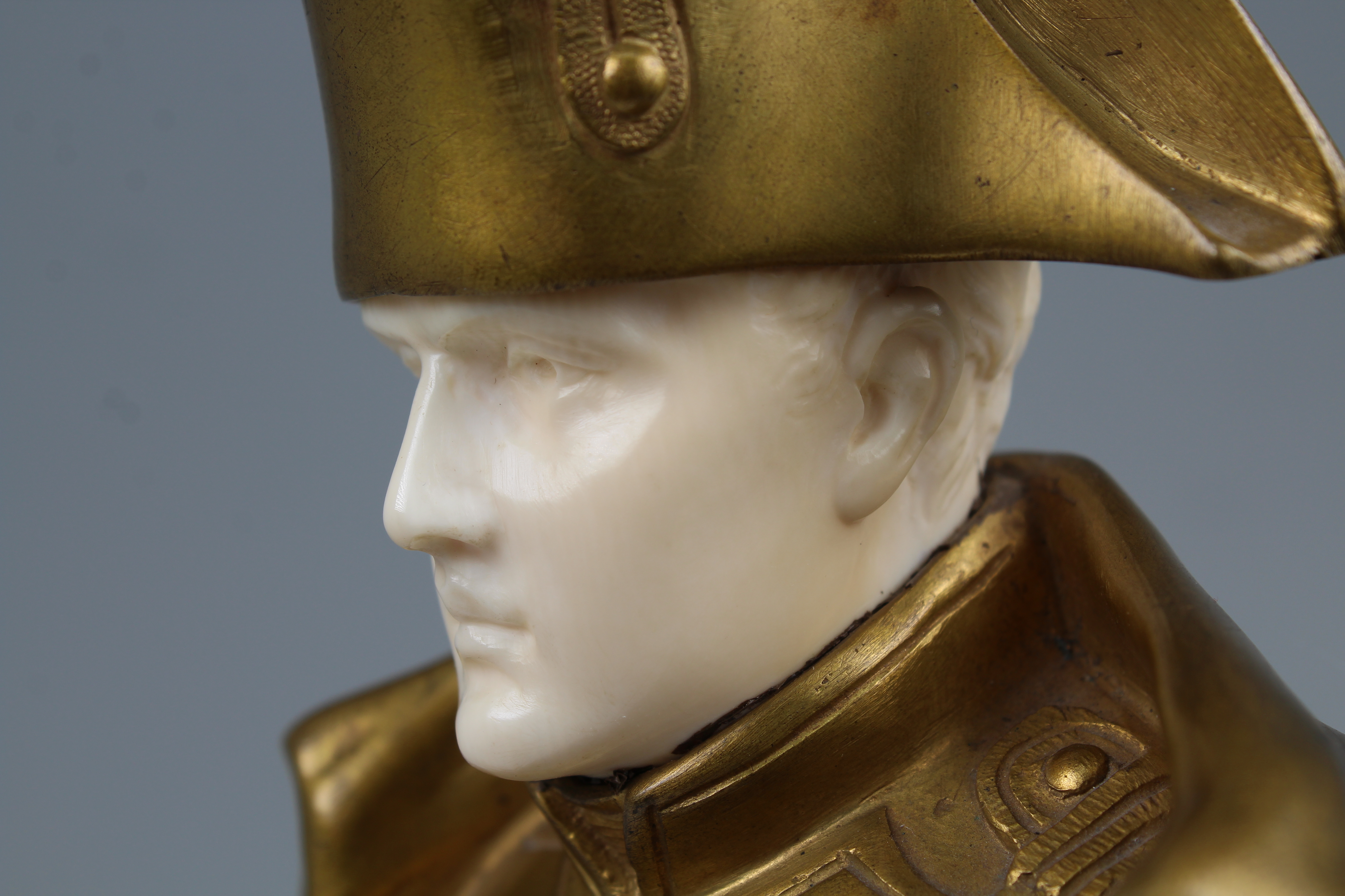 Canova, Gilt Bronze Naploean Bust on Marble Base - Image 9 of 10