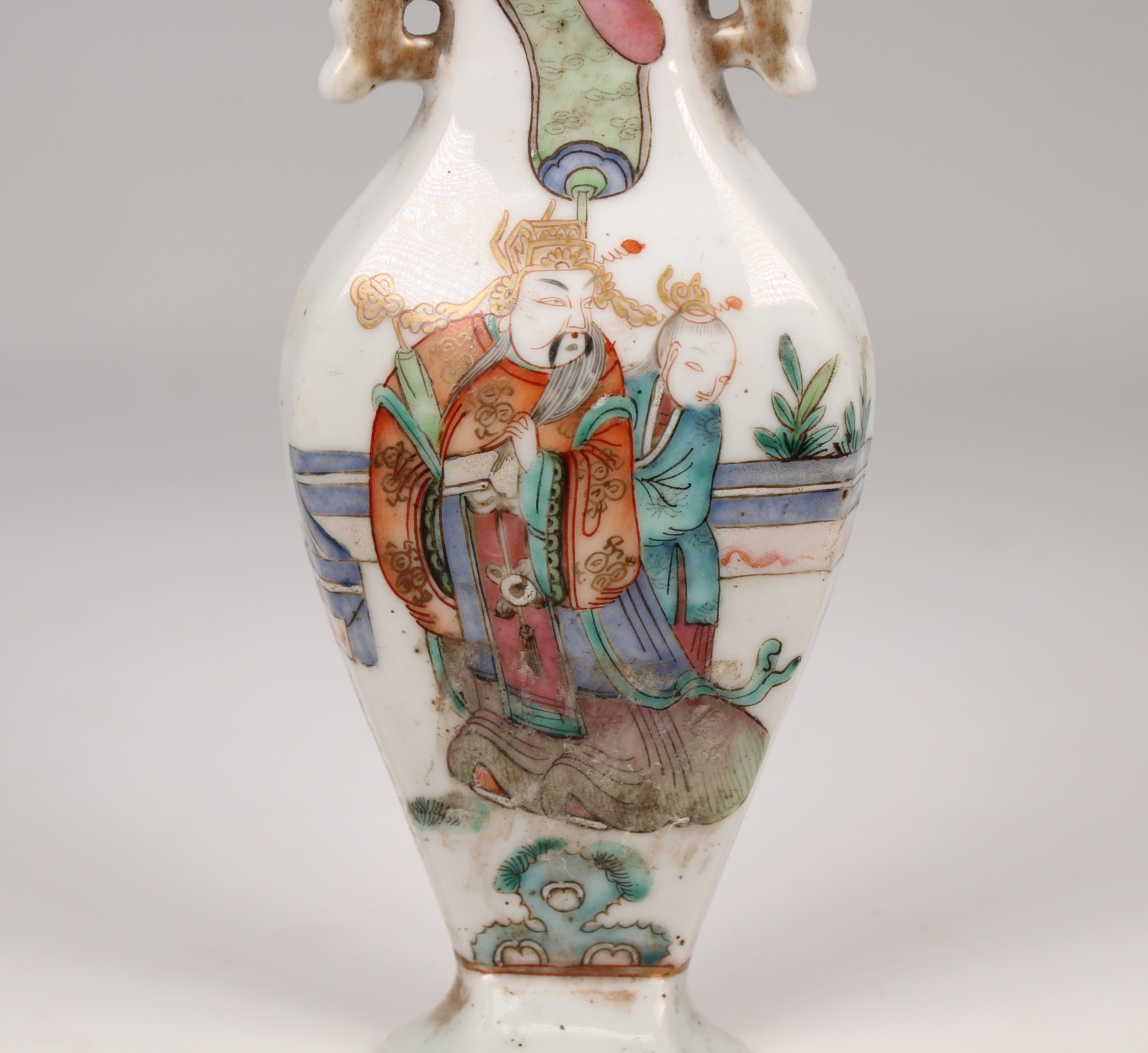 Chinese, Qing Dynasty Famille Rose Wall Vase - Image 2 of 10