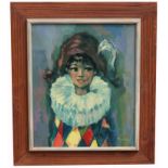 Signed, 20th C. Painting of a Young Girl