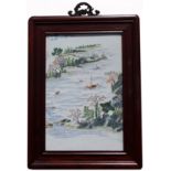 Exceptional Chinese Famille Rose Porcelain Plaque