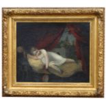 19th C. European School Painting of Young Figure