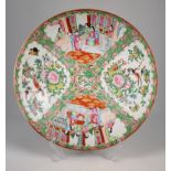 Antique Chinese Rose Medallion Porcelain Dish